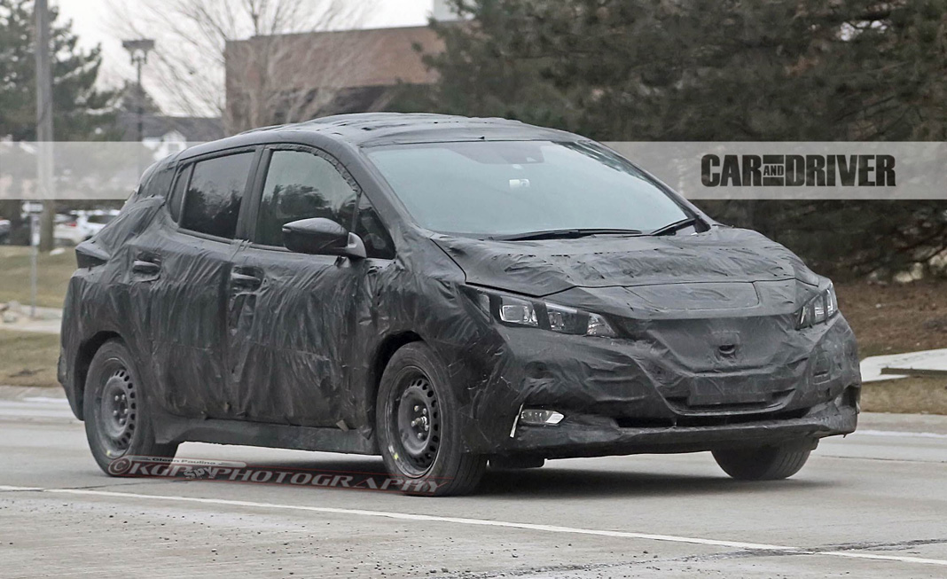 Nissan Leaf второго покления активно проходит испытания