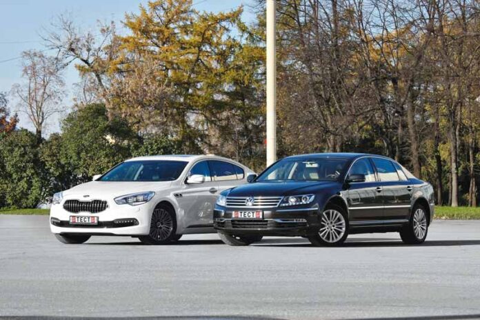Kia Quoris против Volkswagen Phaeton