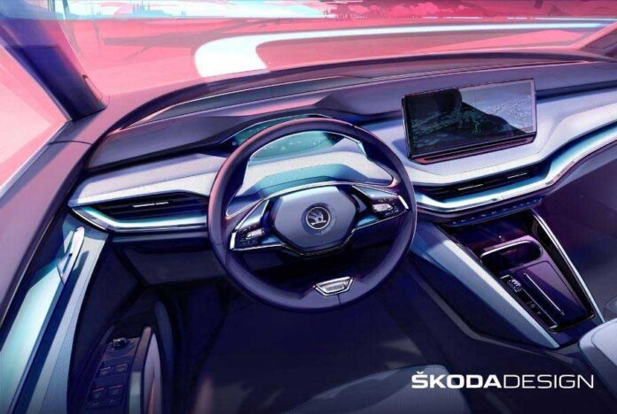 Skoda показала интерьер электрокроссовера Enyaq