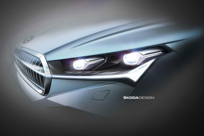 Skoda показала оптику электрического кроссовера Enyaq