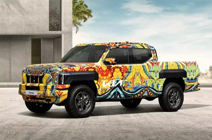 Kia показала пікап Tasman у дизайнерському камуфляжі
