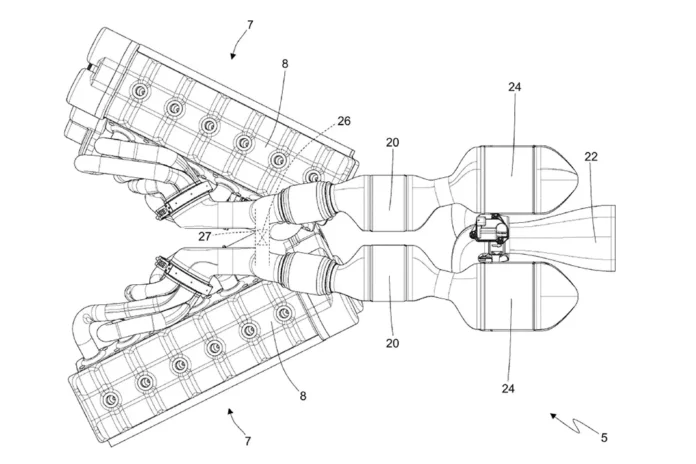 Ferrari патентує дуже дивний двигун V12 для гібридних суперкарів